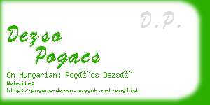 dezso pogacs business card